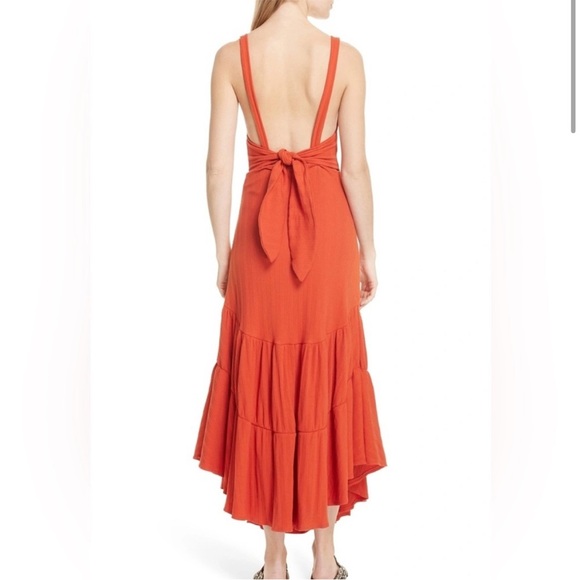 Free People Into You Maxi Dress | Size M | Boho Ruffle Hem V-Neck - Picture 3 of 9